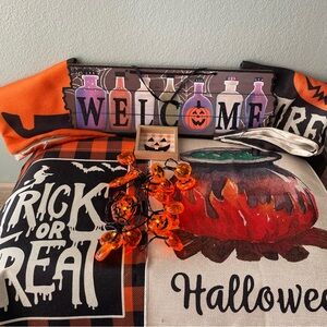 Lot of Halloween Pumpkin Jack O Lantern Decor